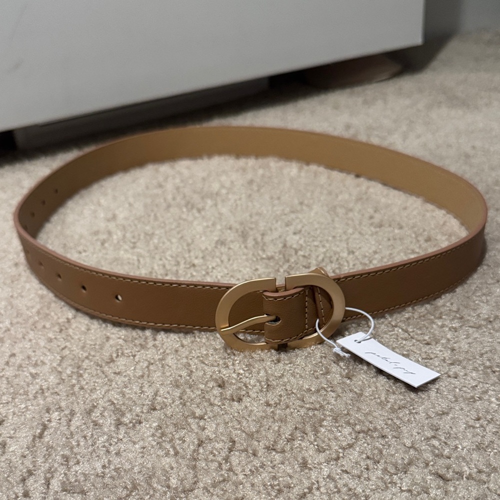 Petal + Pup Tan Leather Belt